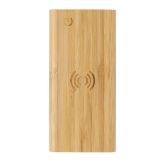 Power bank inalámbrico de bambú